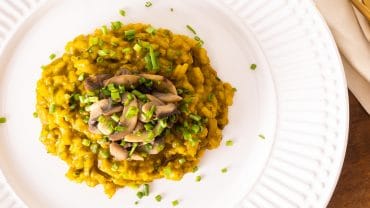 Risoto de abóbora cabotiá vegano