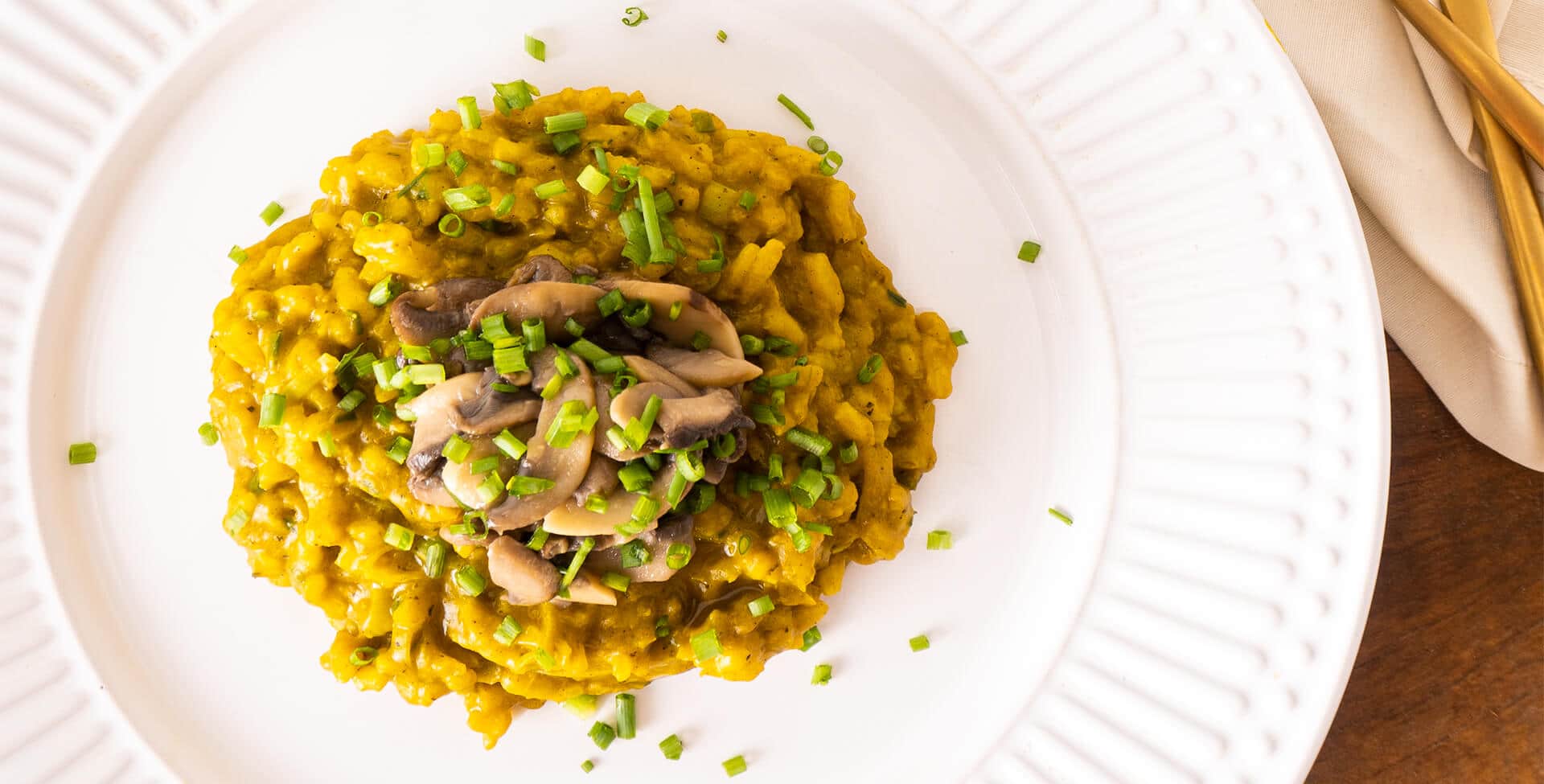 Risoto de abóbora cabotiá vegano