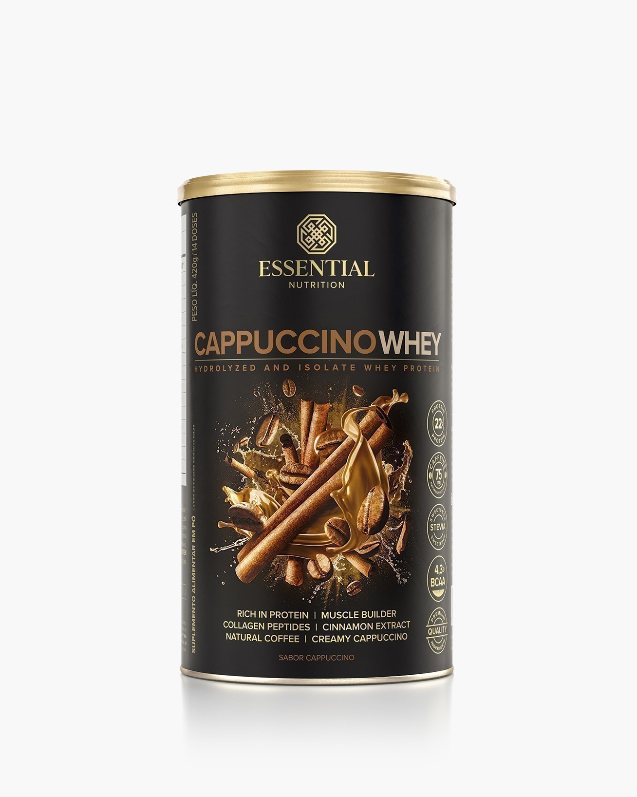 Embalagem do Cappuccino Whey